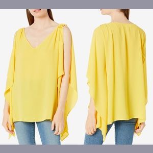NWT MICHAEL MICHAEL KORS [ L/XL ] Ring Shoulder Scarf Top in‎ Yellow